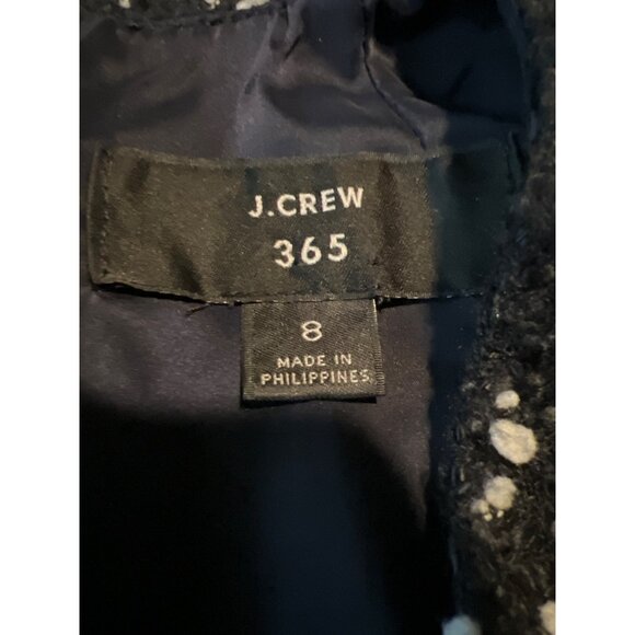 Tweed Cap Sleeve Sheath Dress In Deepest Navy Ivory 8 - Picture 4 of 10